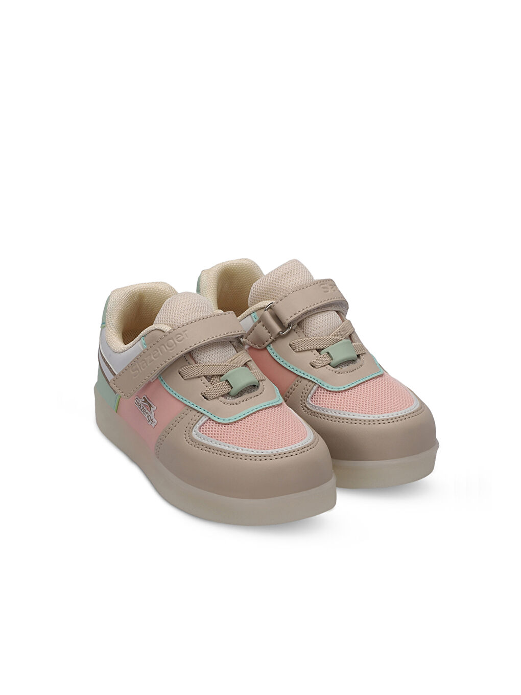 PERLE Kız Çocuk Cırt Cırtlı Bej Sneaker-1