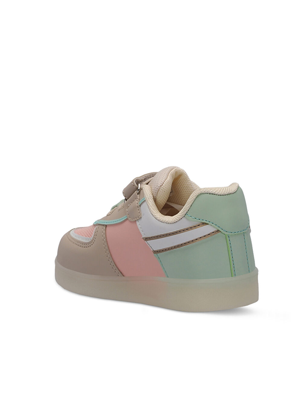 PERLE Kız Çocuk Cırt Cırtlı Bej Sneaker-2