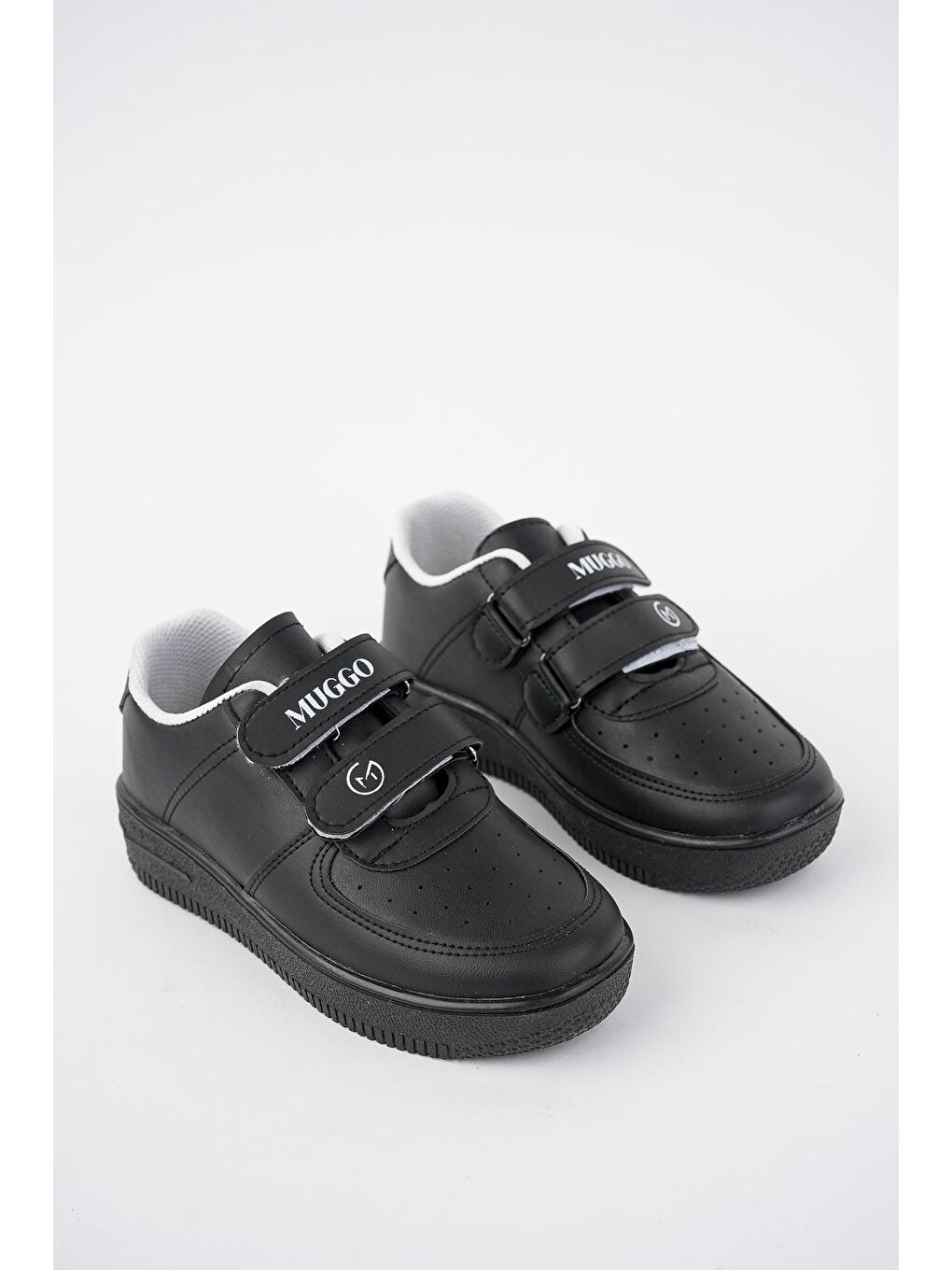 Siyah Alvin Unisex Çocuk Cırtlı Rahat Günlük Sneaker Spor Ayakkabı