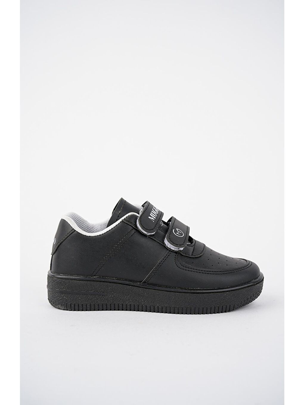 Siyah Alvin Unisex Çocuk Cırtlı Rahat Günlük Sneaker Spor Ayakkabı-1