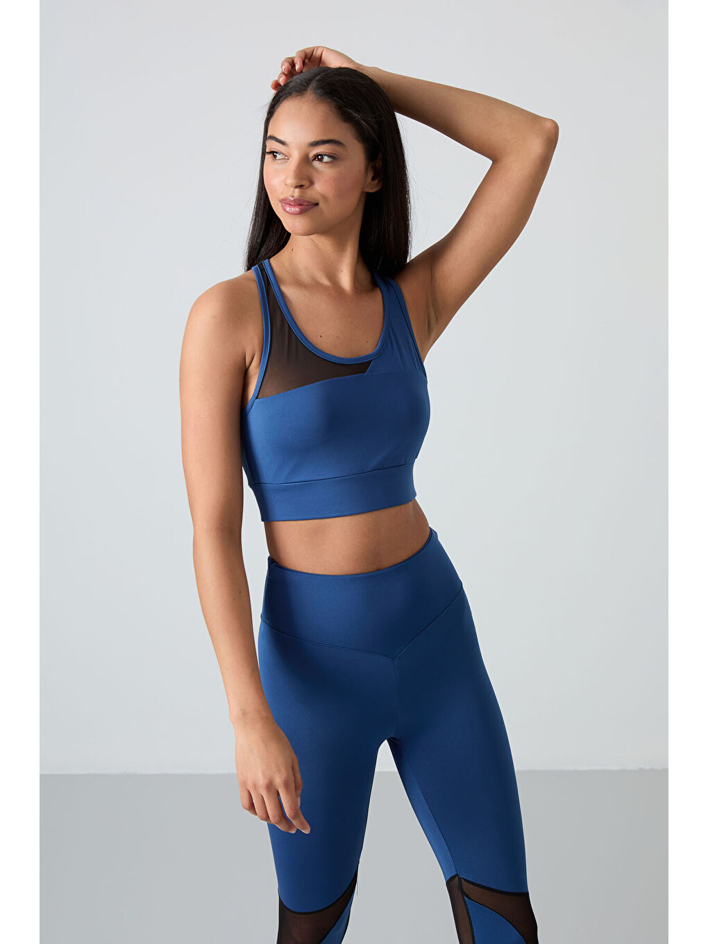 Mavi Parlament Polyester Esnek Standart Fit Performans Kadın Tayt Takım - 95331-8