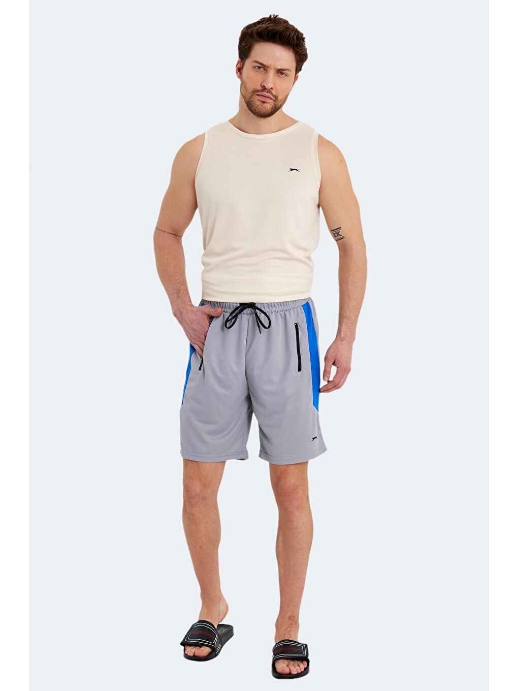 RAKESH Erkek Şort Gri-3