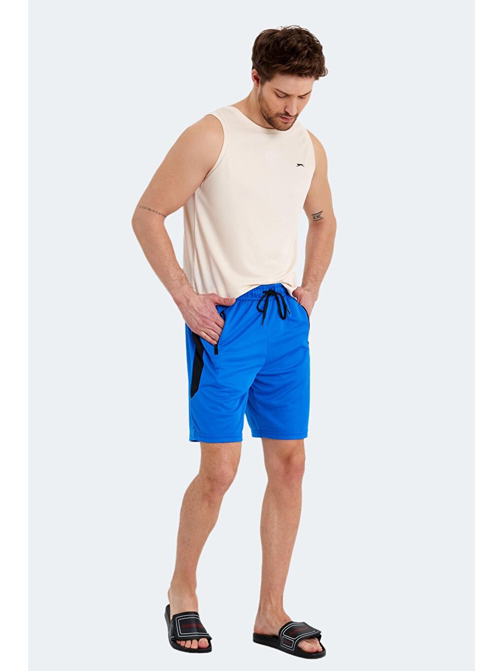 RAKESH Erkek Şort Saks Mavi-4