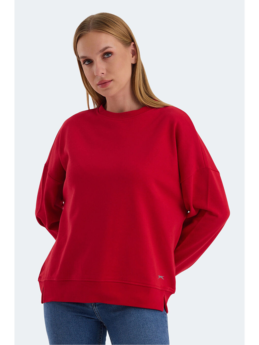 VIRTUE Kadın Oversıze Kırmızı Sweatshirt-5