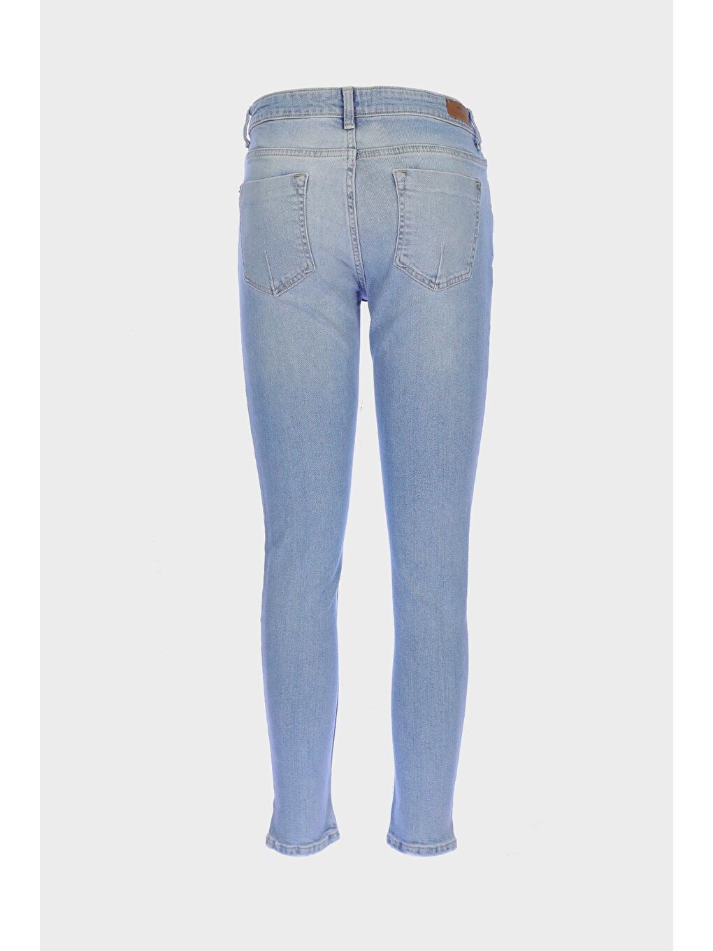 Judy Açık Mavi Yüksek Bel Patı Fermuarlı Yıpratma Detaylı Skinny Fit Jean Pantolon C 4521-220-1