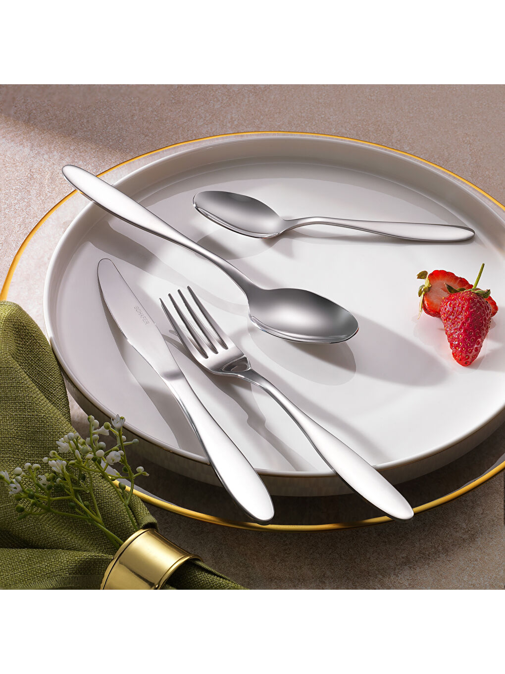 Gri Sheen 24 Parça Çatal Kaşık Bıçak Takımı-Gümüş20