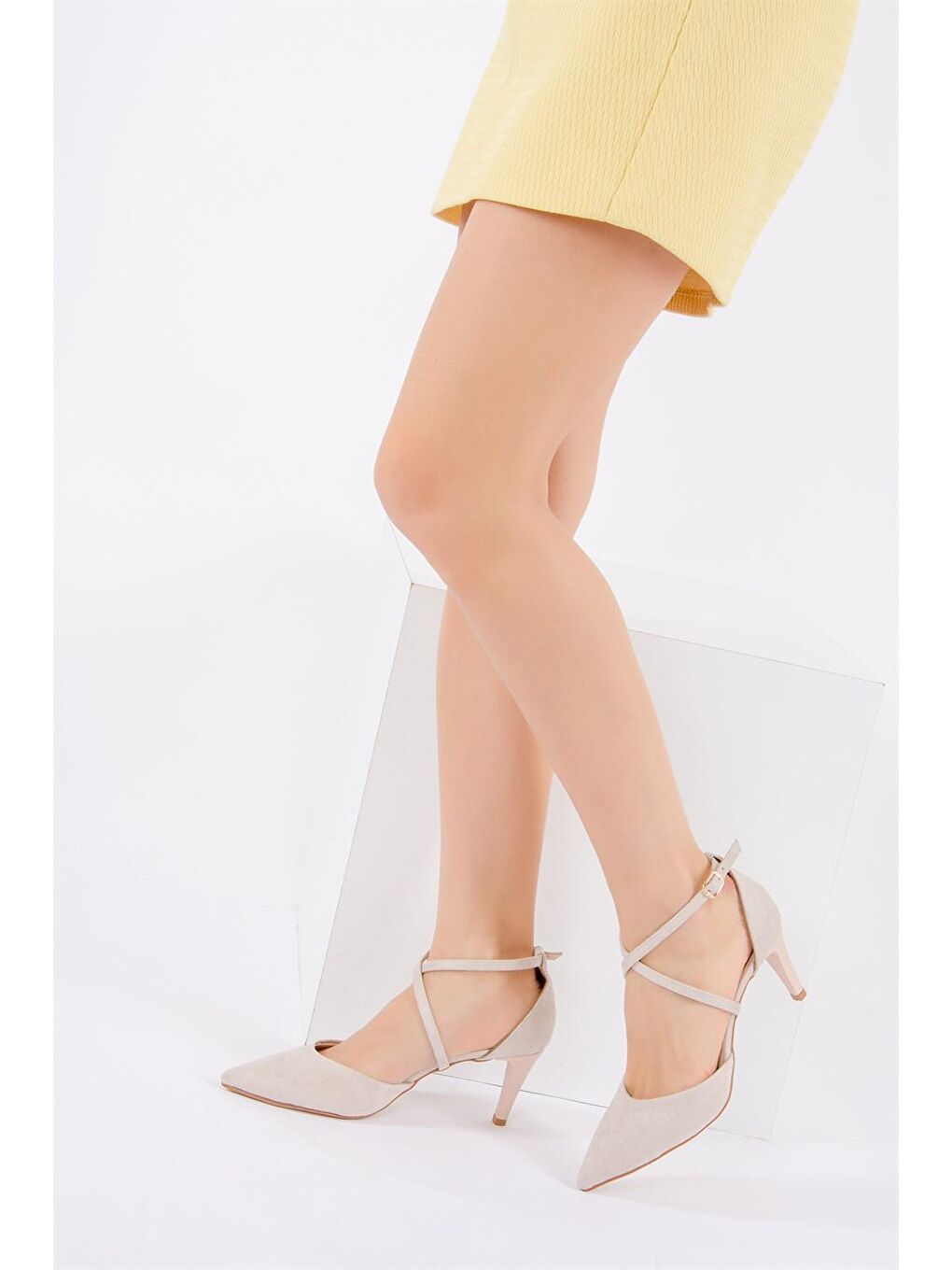 Bej Kadın Topuklu Ayakkabı D654054802