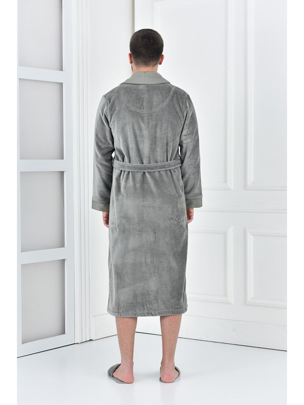 Masal Erkek Bornoz %100 Organik Pamuk Nakışlı Yeşil-2