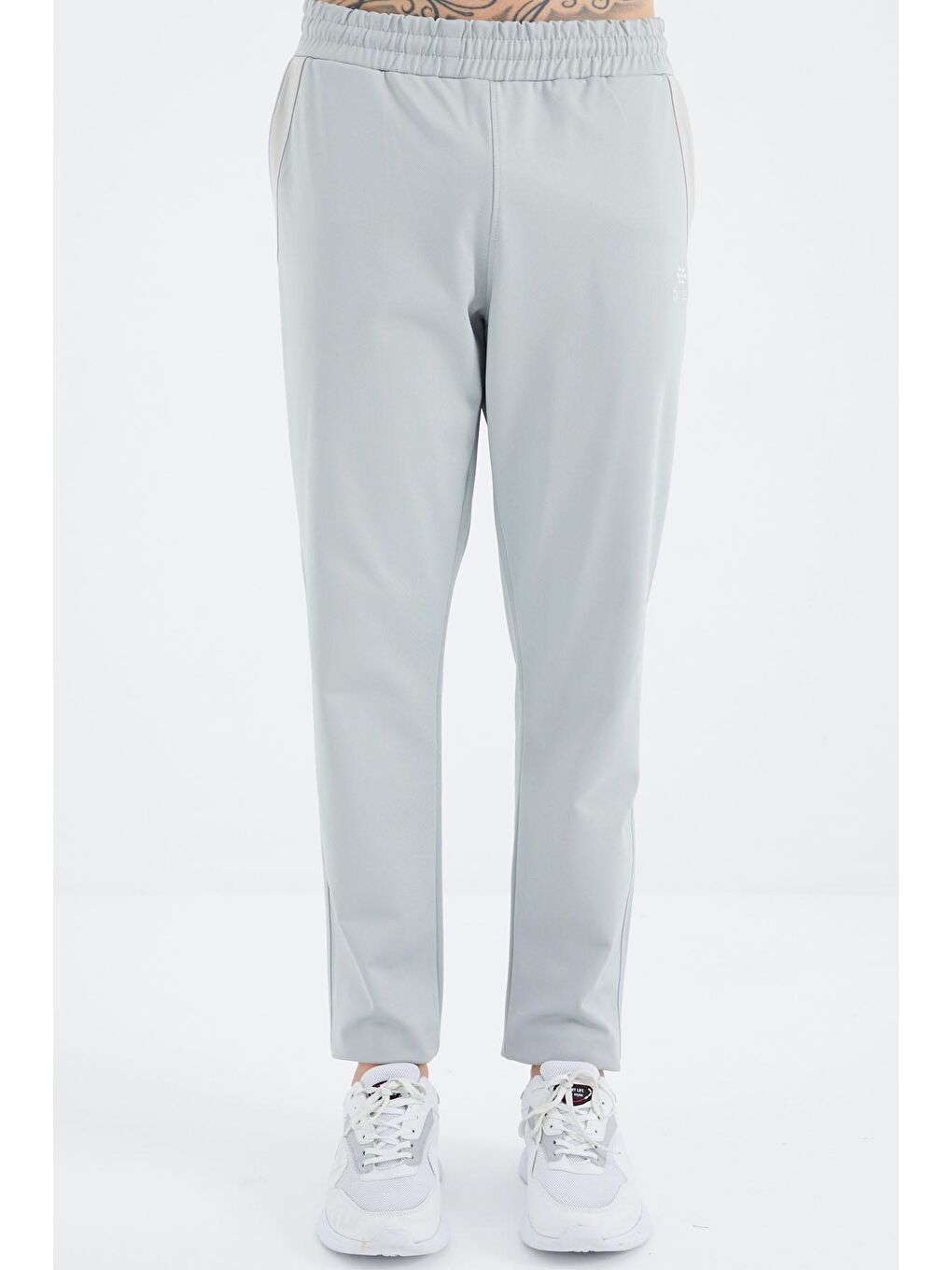 Bej Taş Dik Yaka Cep Detaylı Rahat Kalıp Erkek Eşofman Takımı - 85213-2