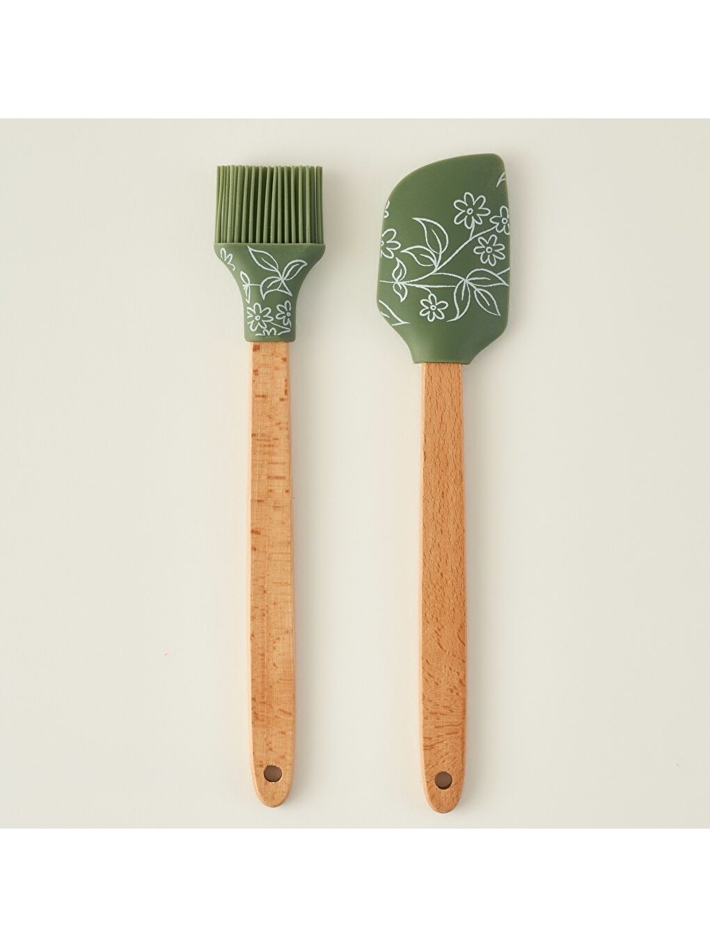 Floral 2'li Silikon Hazırlık Seti Haki