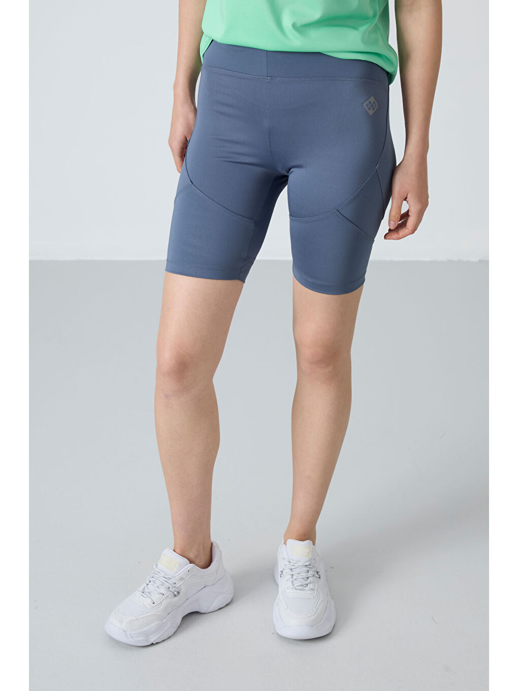 Petrol Esnek Performans Kadın Biker Tayt - 91013-4