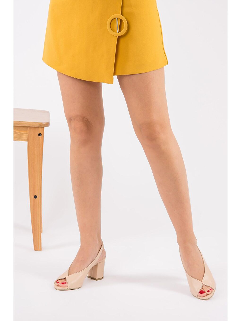 Bej Ten Kadın Topuklu Ayakkabı F643221009