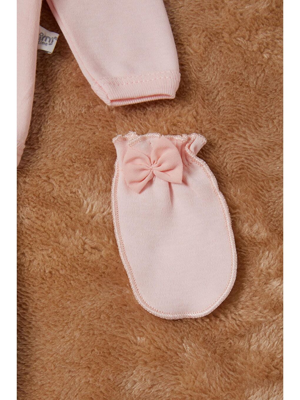 Kelebek Baskılı Pembe Kız Bebek 5'li Takım 16659-4