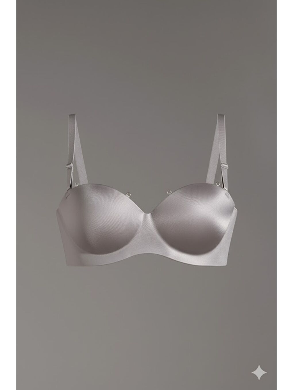 Destekli Lazer Soft Kap  Straplez C16055 Gri