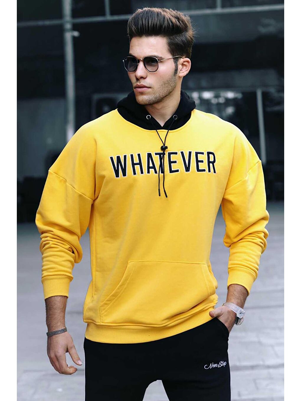 Madmext Sarı Kapüşonlu Sweatshirt 4774