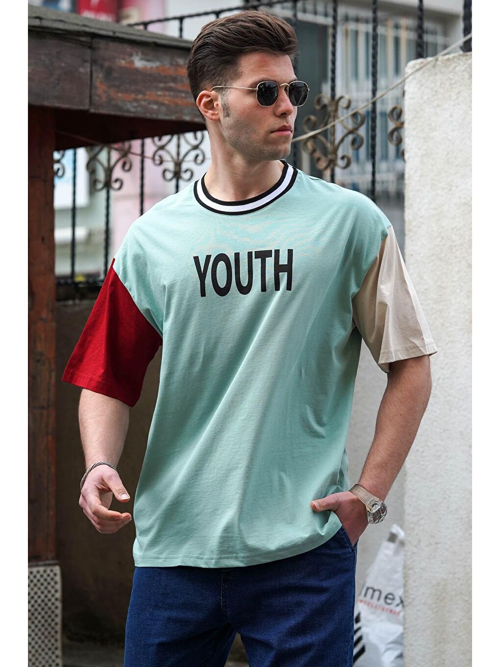 Yeşil Erkek %100 Pamuk Tişört 5214