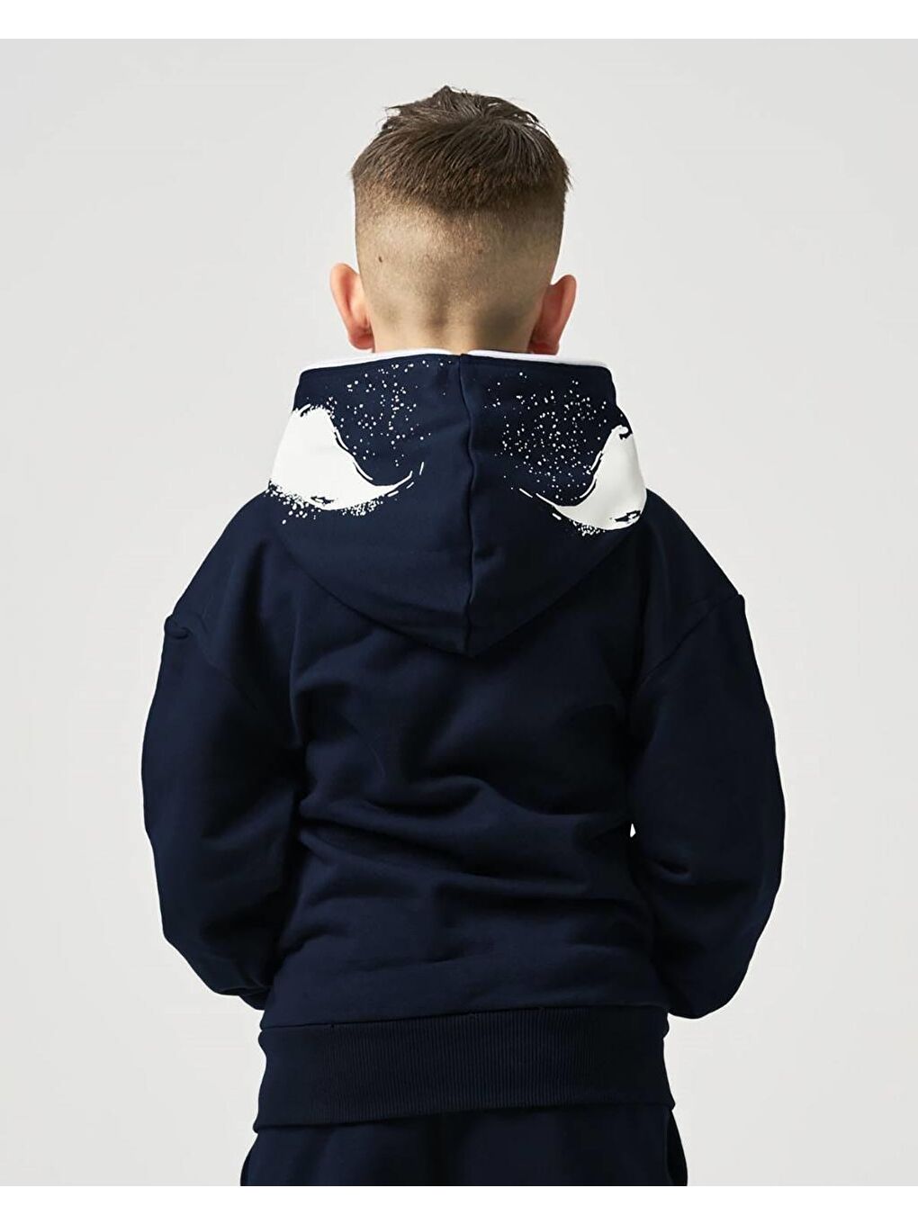 Lacivert Erkek Çocuk Fermuarlı Kalın Eşofman Takımı-3