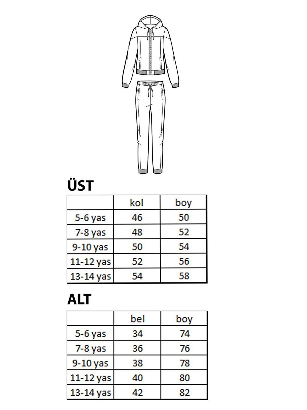 Lacivert Erkek Çocuk Fermuarlı Kalın Eşofman Takımı-5