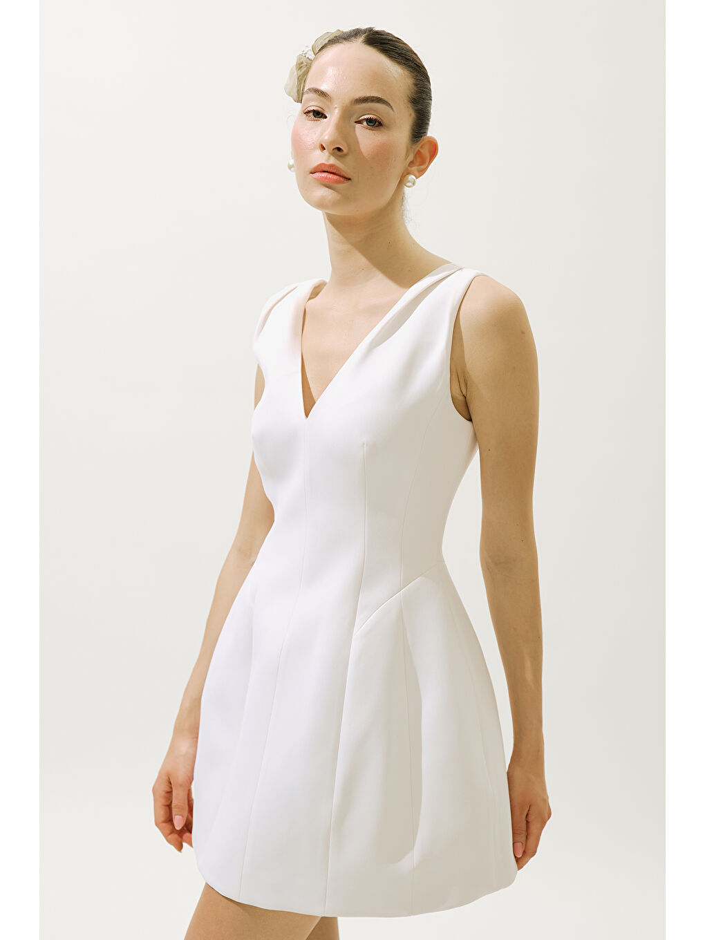 Olıvıa Abiye Elbise Ekru-5