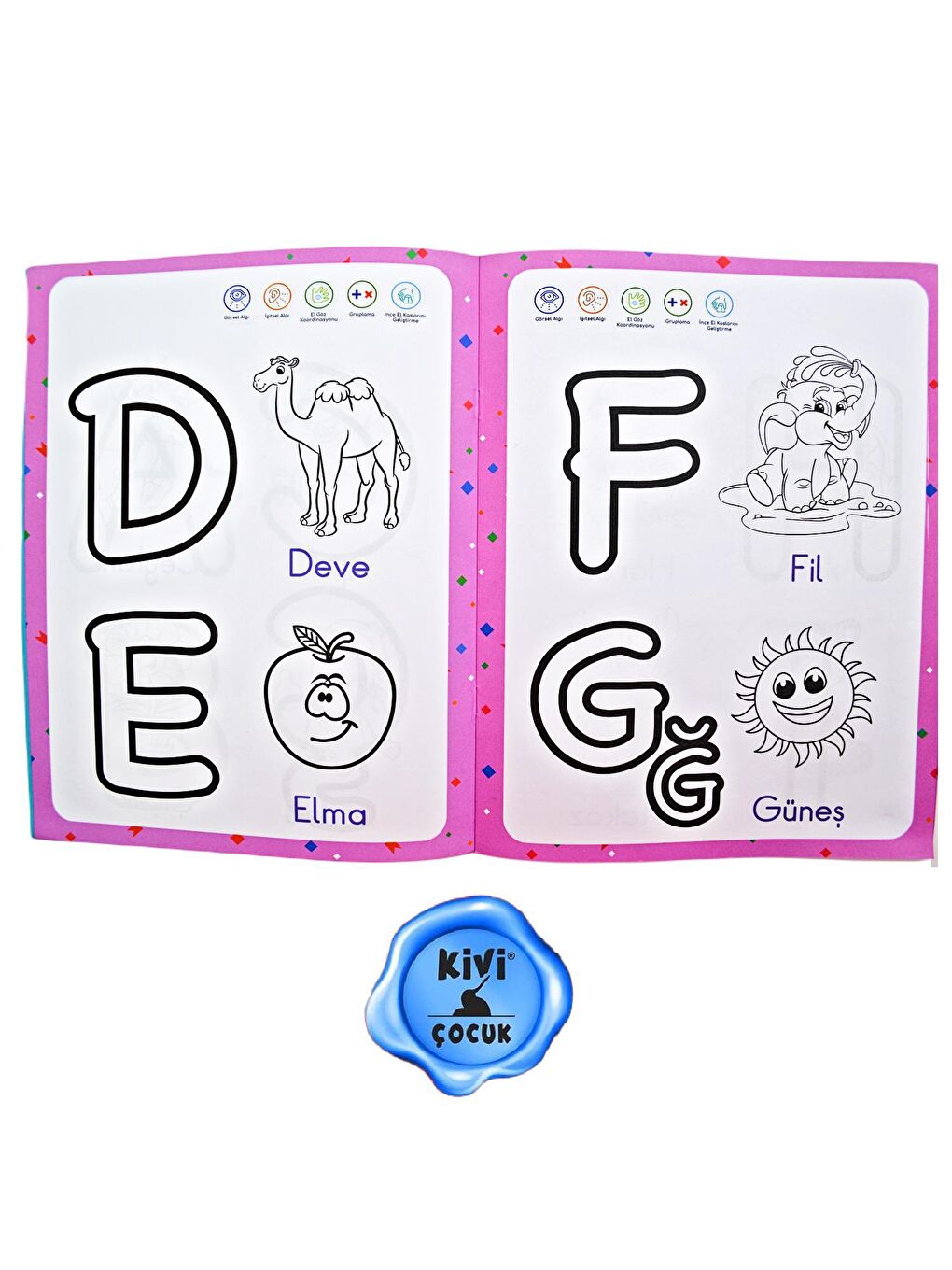 4+ Yaş Öğrenerek Boyuyorum Harfleri Tanıyalım KTP-1