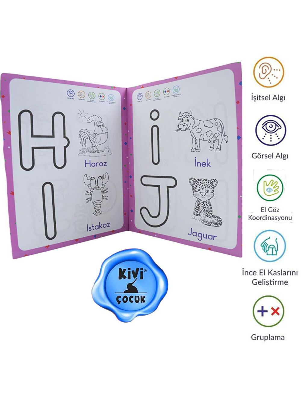 4+ Yaş Öğrenerek Boyuyorum Harfleri Tanıyalım KTP-2