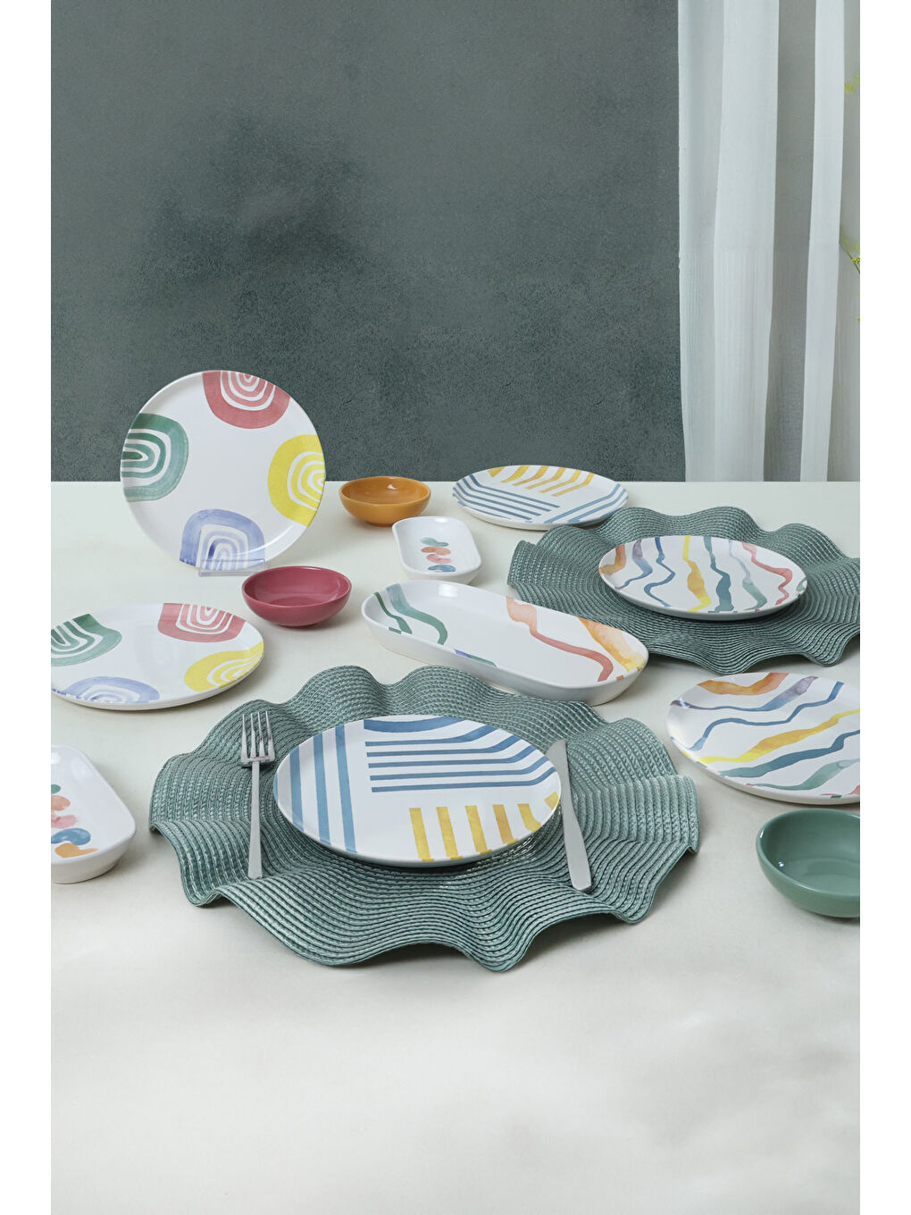 Karışık Etnik Kahvaltı Takımı 13 Parça 6 Kişilik-1