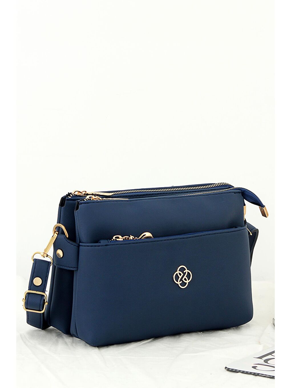 Lacivert Hub Lacoste 3 Bölmeli Kadın Omuz Çantası BP-4521O