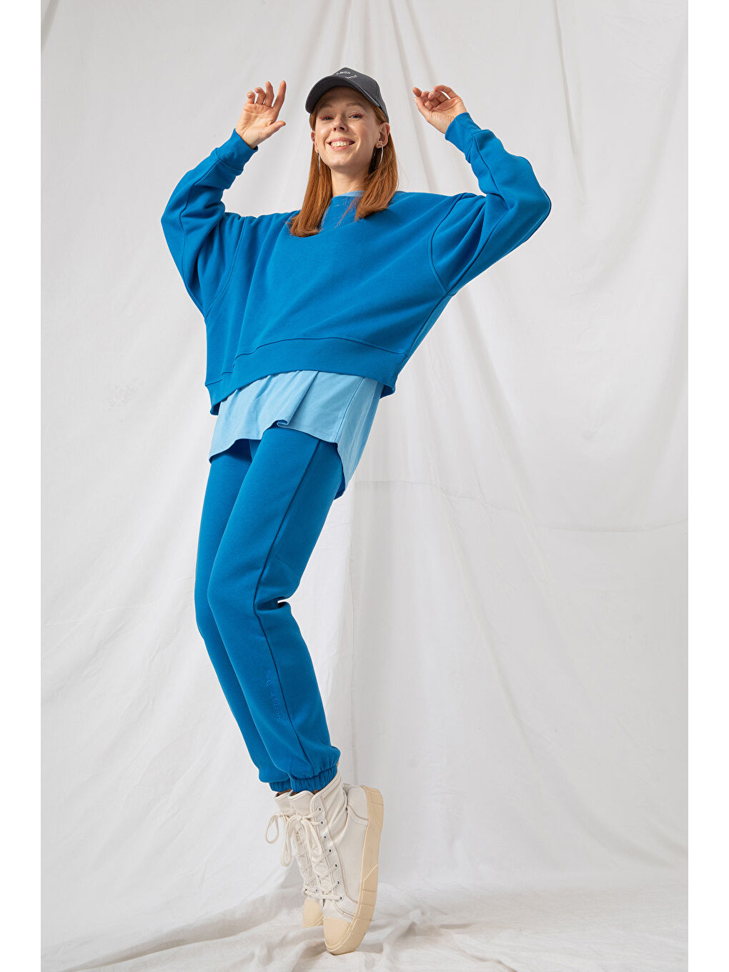 Kadın Jogger Mavi Eşofman Altı