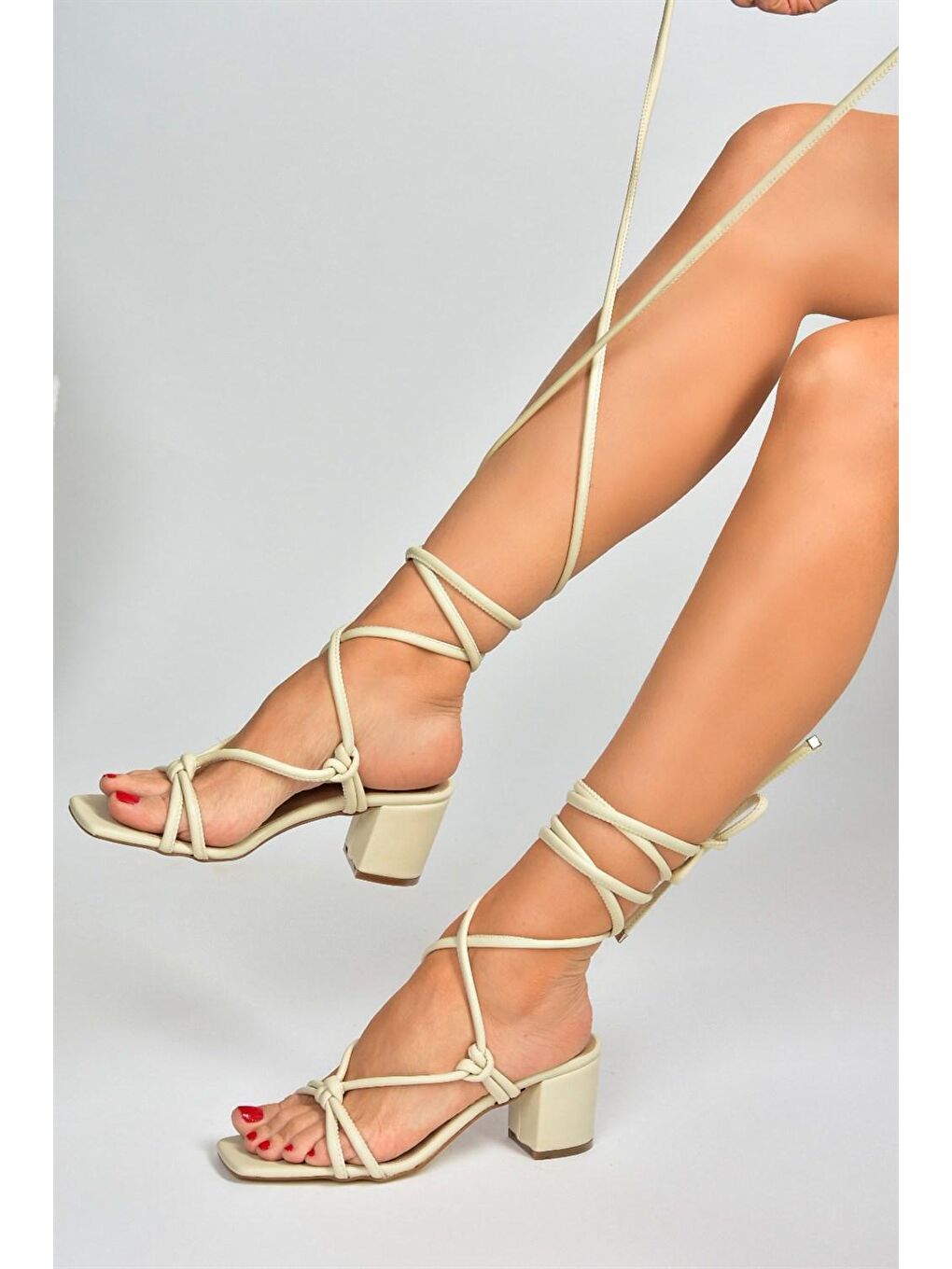 M4278314 Bej Kadın Topuklu Ayakkabı-1