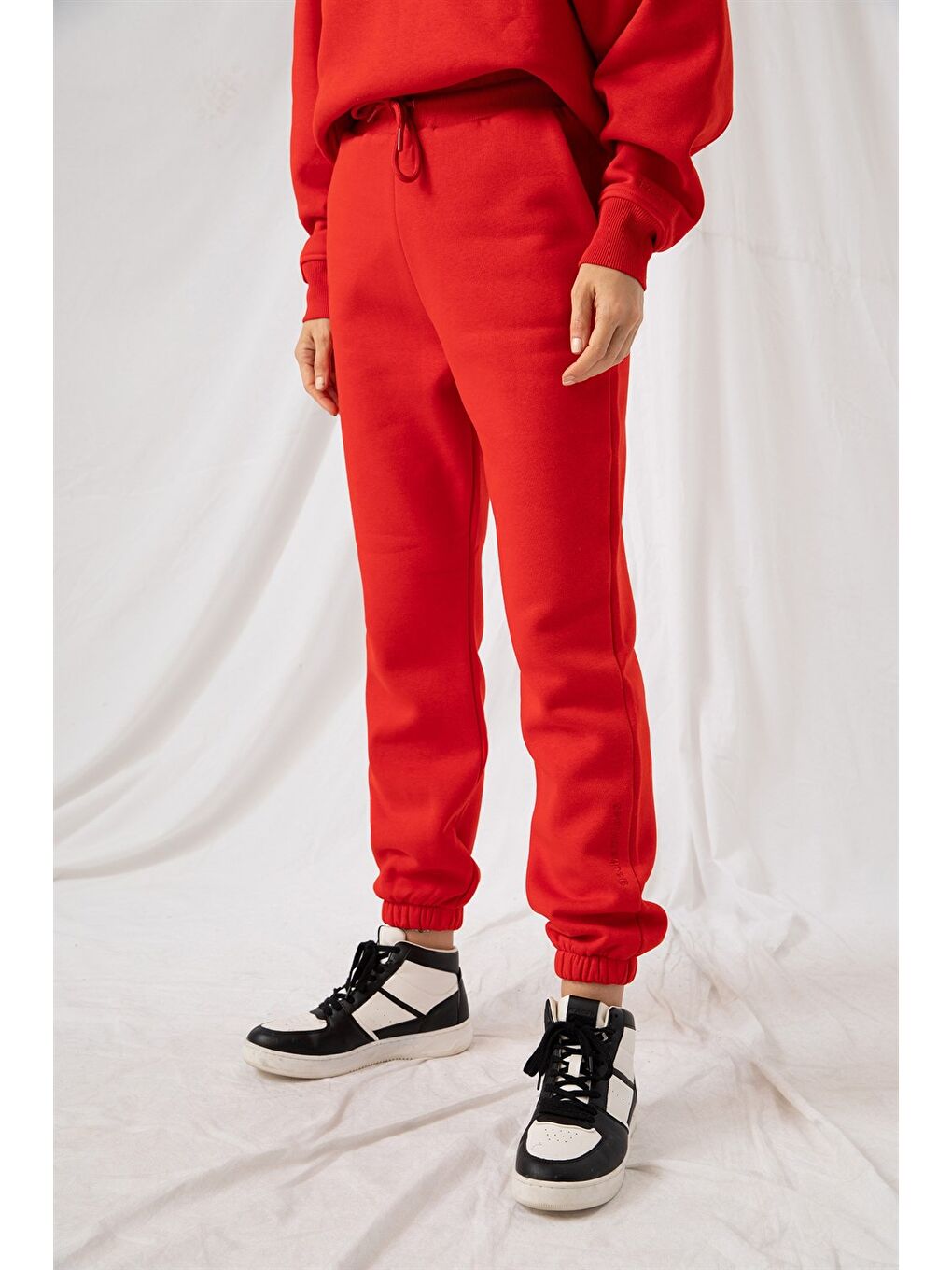Kadın Jogger Kırmızı Eşofman Altı-4