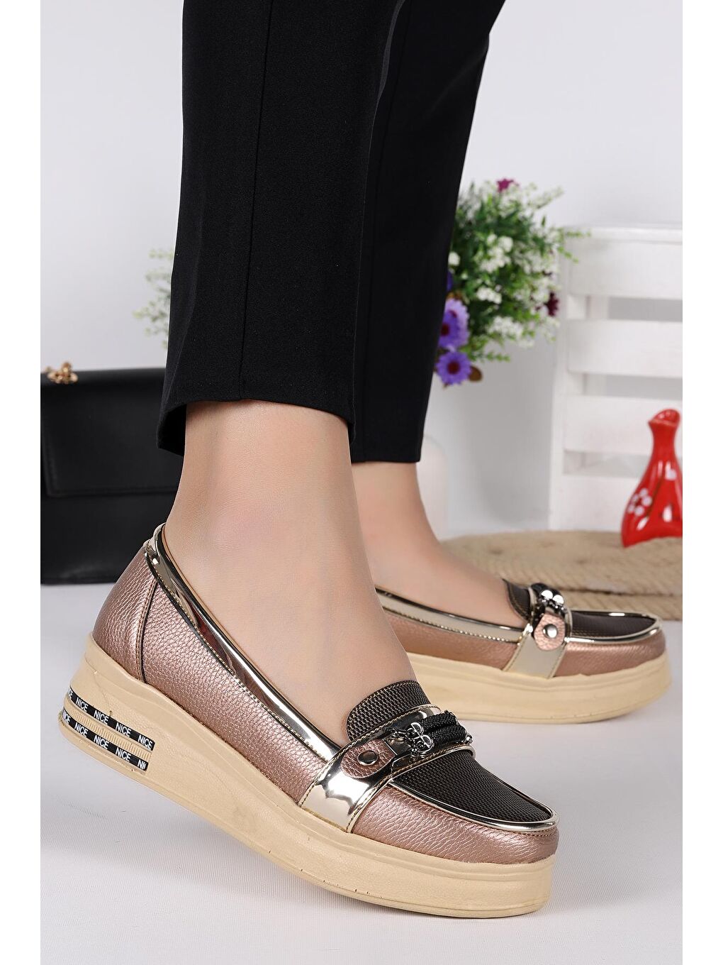 Kahverengi Kadın Günlük Babet Ayakkabı Cns 3102