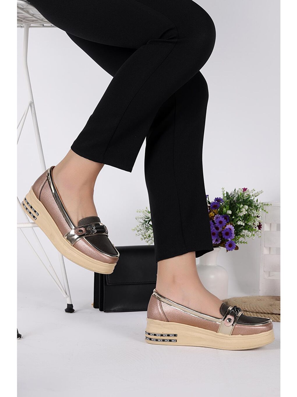 Kahverengi Kadın Günlük Babet Ayakkabı Cns 3102-2