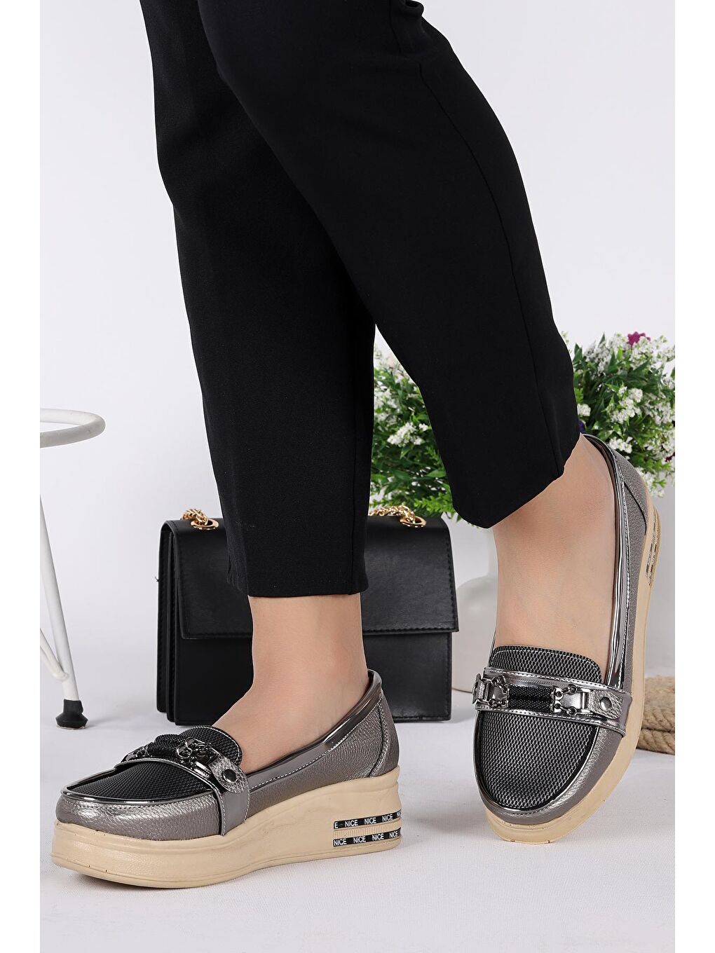 Bej Kadın Günlük Babet Ayakkabı Cns 3102-1