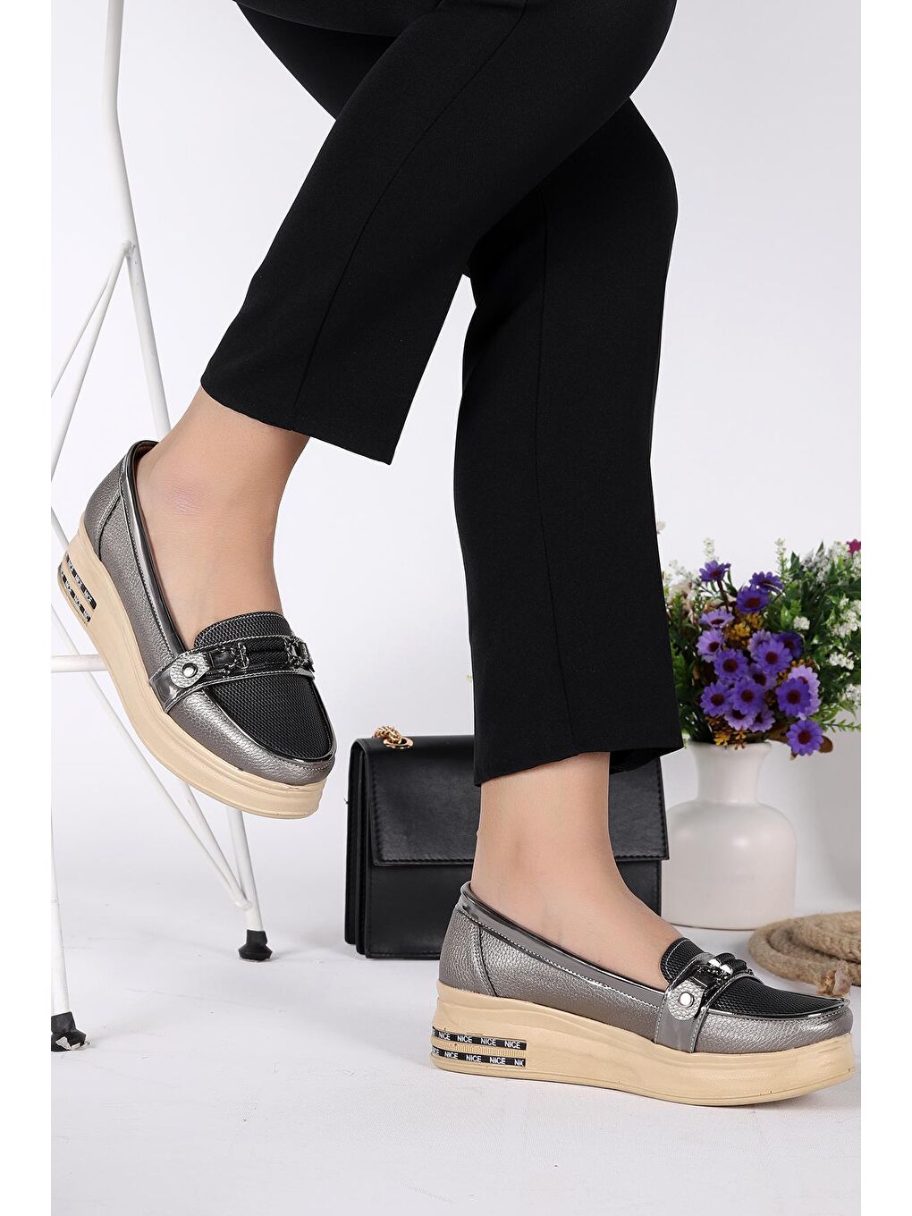 Bej Kadın Günlük Babet Ayakkabı Cns 3102-2