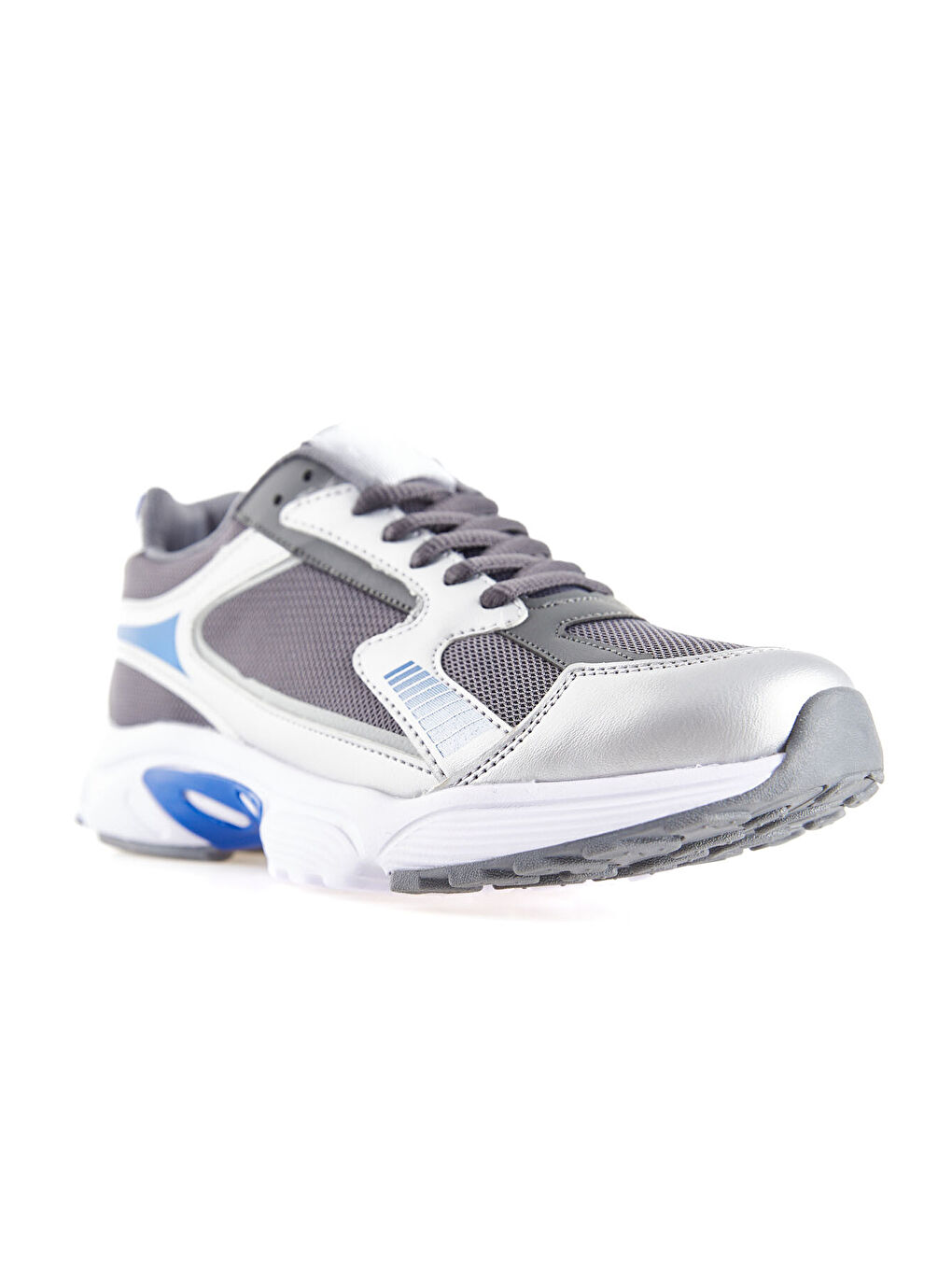 Gri Füme Yüksek Taban File Detaylı Suni Deri Erkek Spor Ayakkabısı - 89121-8