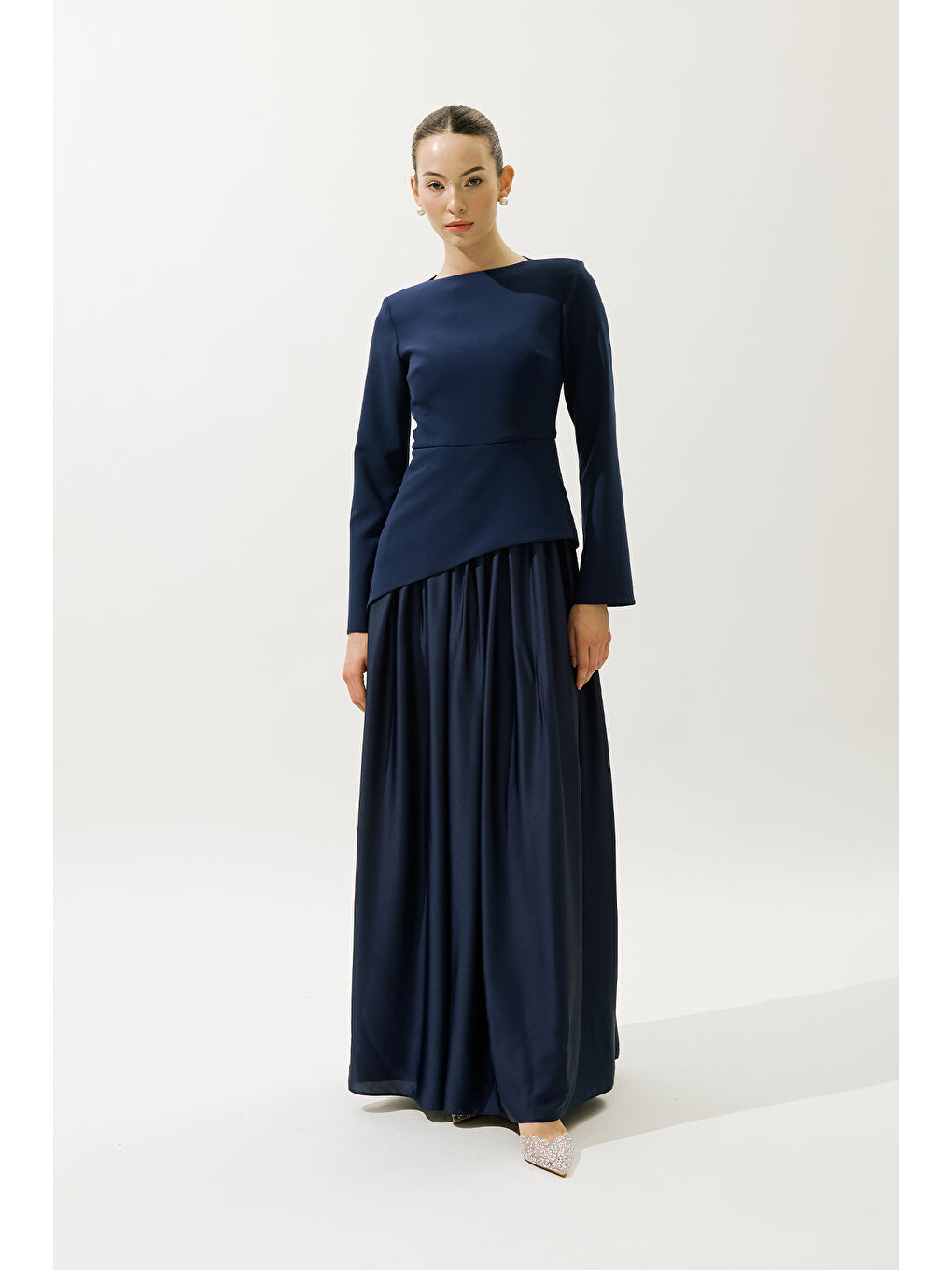 Annıta Abiye Elbise Lacivert-2