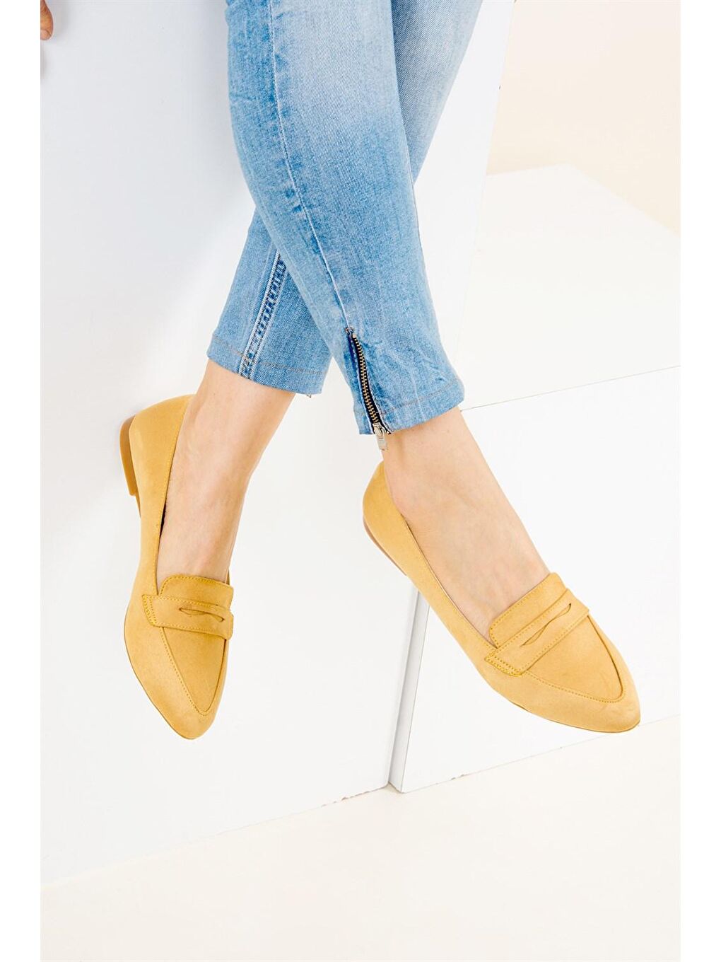 Sarı Hardal Kadın Babet D290092602-2