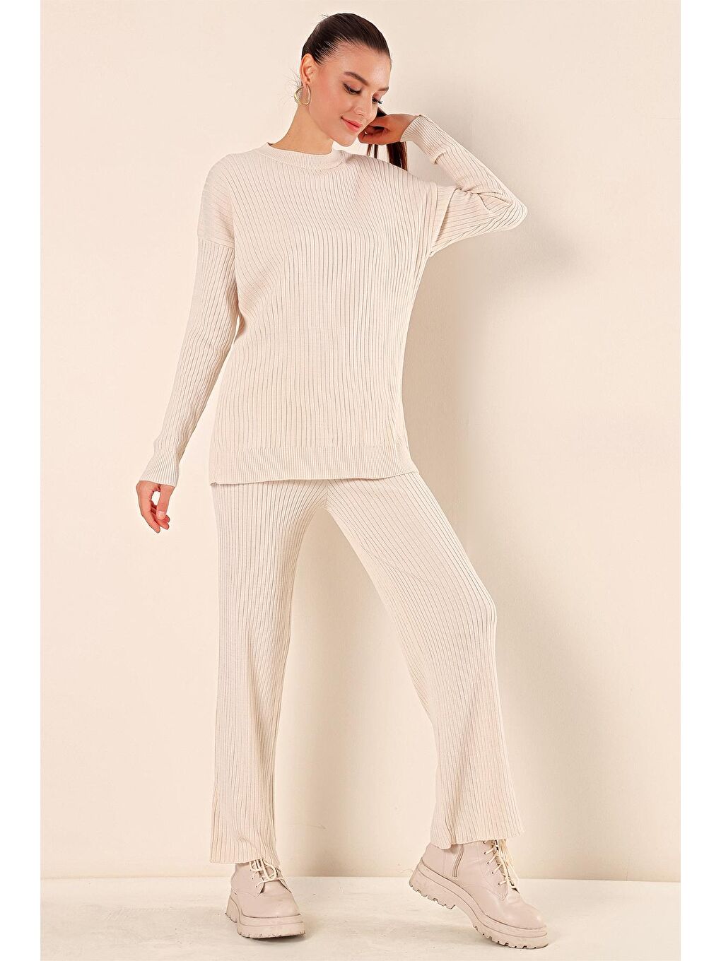 15826 Fitilli İkili Takım - Ekru