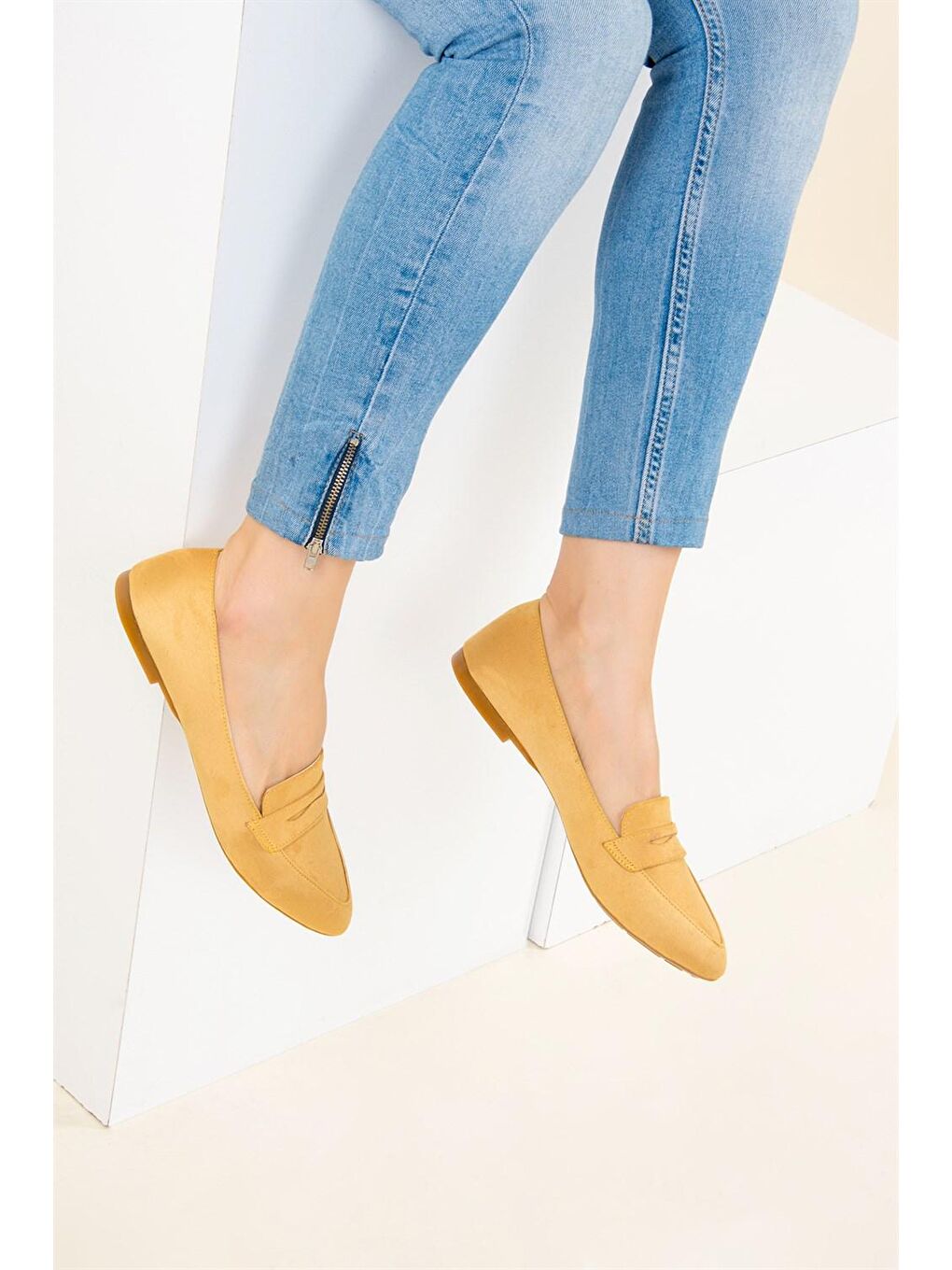 Sarı Hardal Kadın Babet D290092602-3