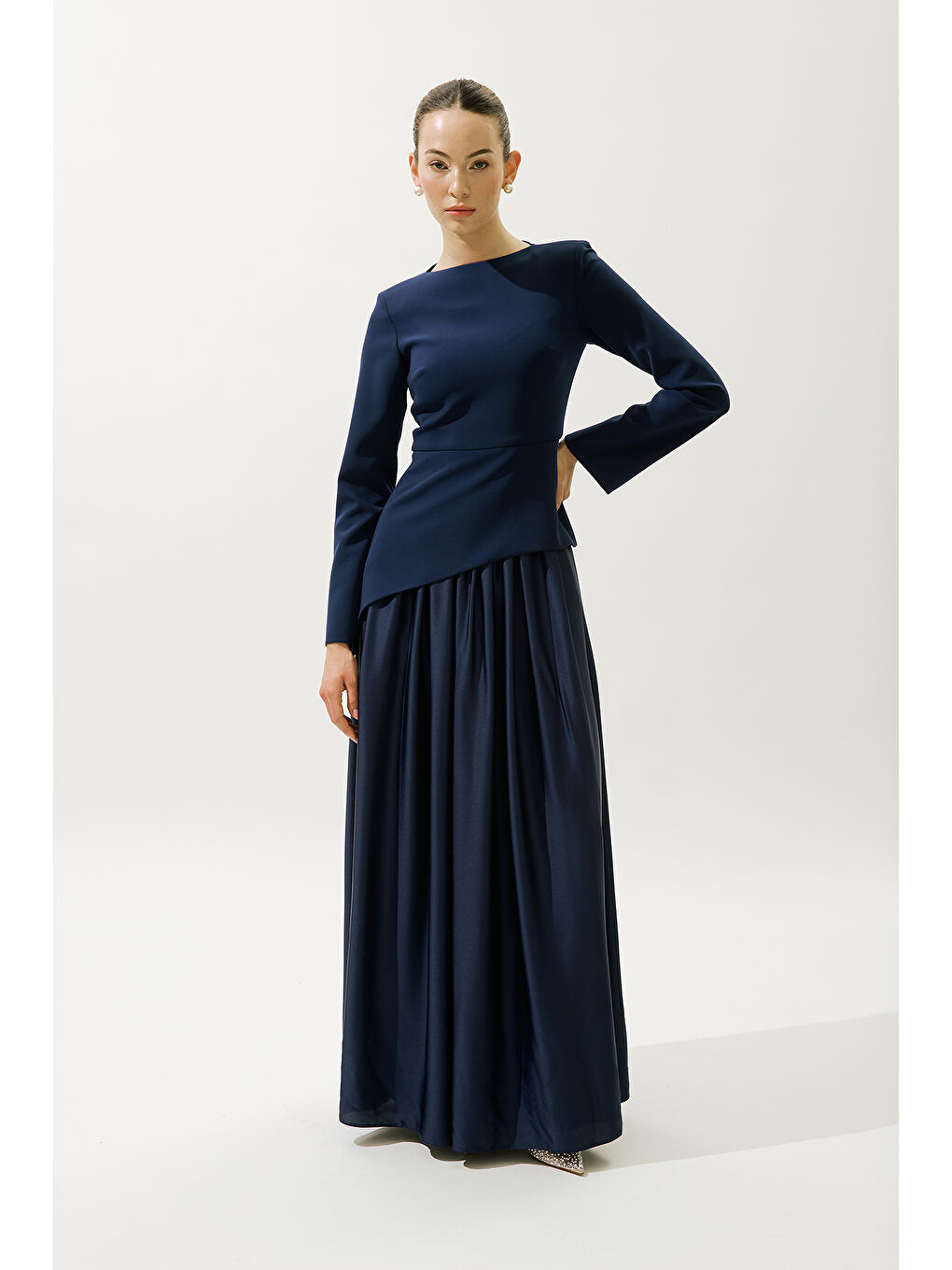 Annıta Abiye Elbise Lacivert-4