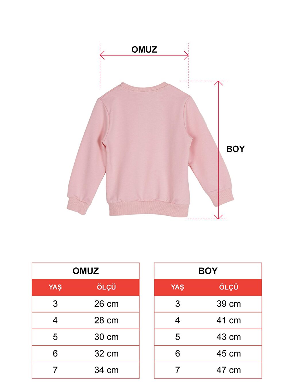 Zepkids Pembe Kız Çocuk Pembe Renkli Apikeli Sweatshirt - 2