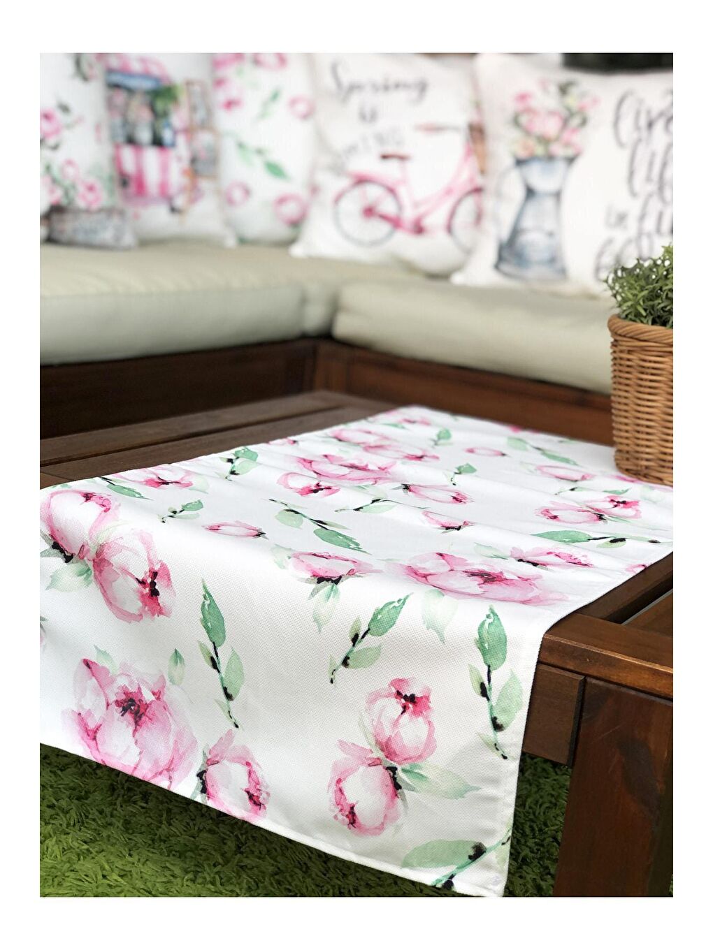 Karışık Çiçek Desen Runner 2096 40x140 cm