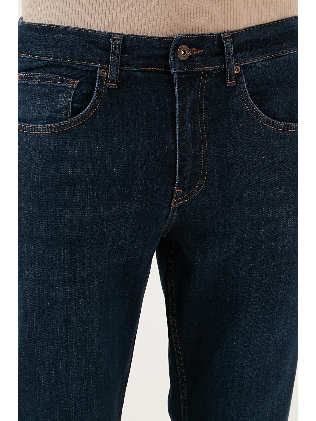 Mavi Pamuklu Yüksek Bel Comfort Fit Boru Paça Jeans 4400J25TEXAS-3