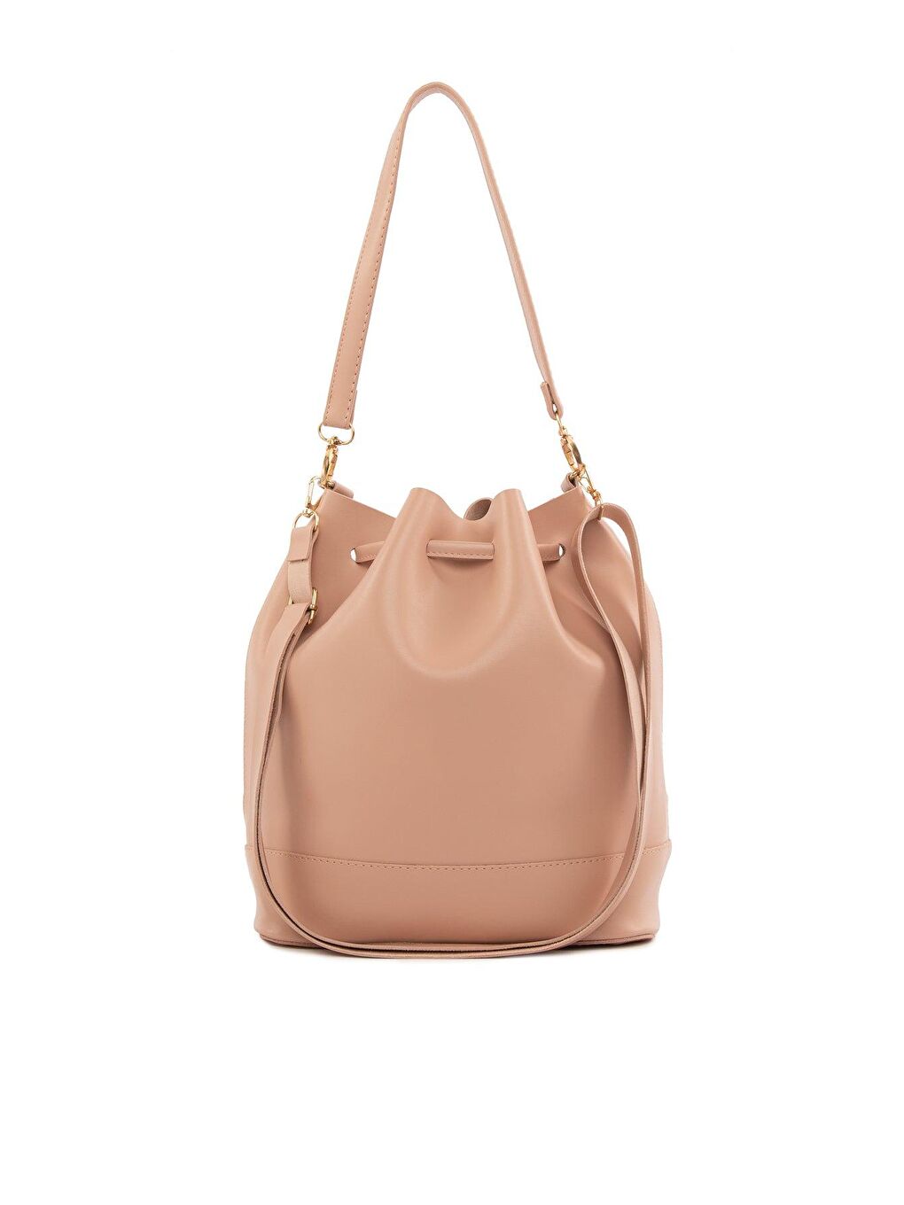 Pembe Şişe Dipli Büzgülü Fermuarlı Çanta-3