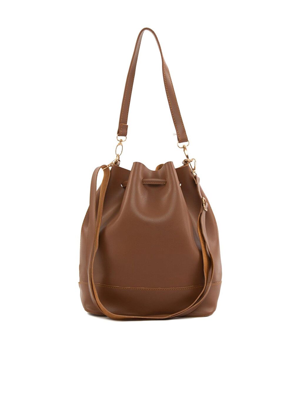 Kahverengi Şişe Dipli Büzgülü Fermuarlı Çanta-3