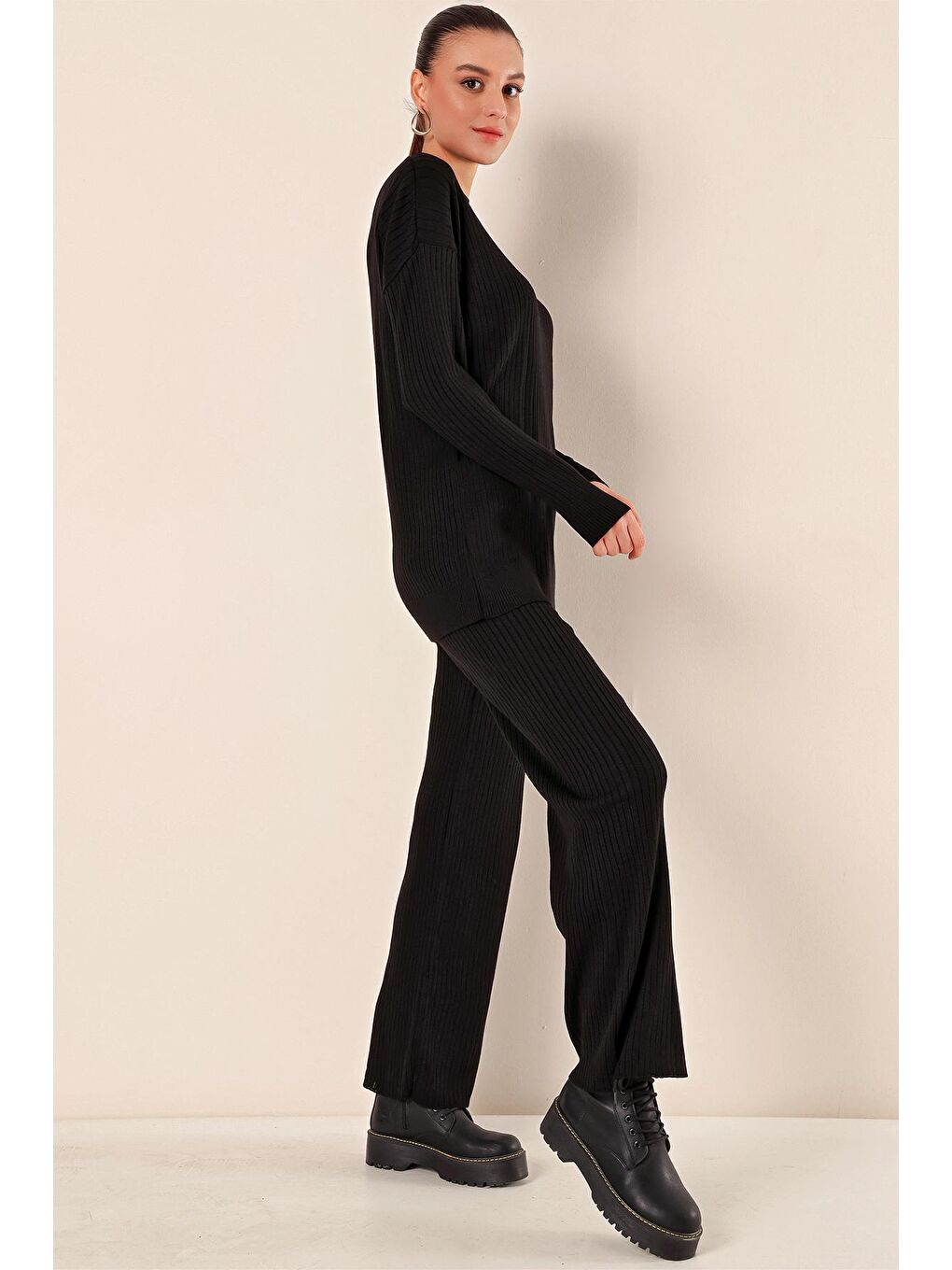 15826 Fitilli İkili Takım - Siyah-2