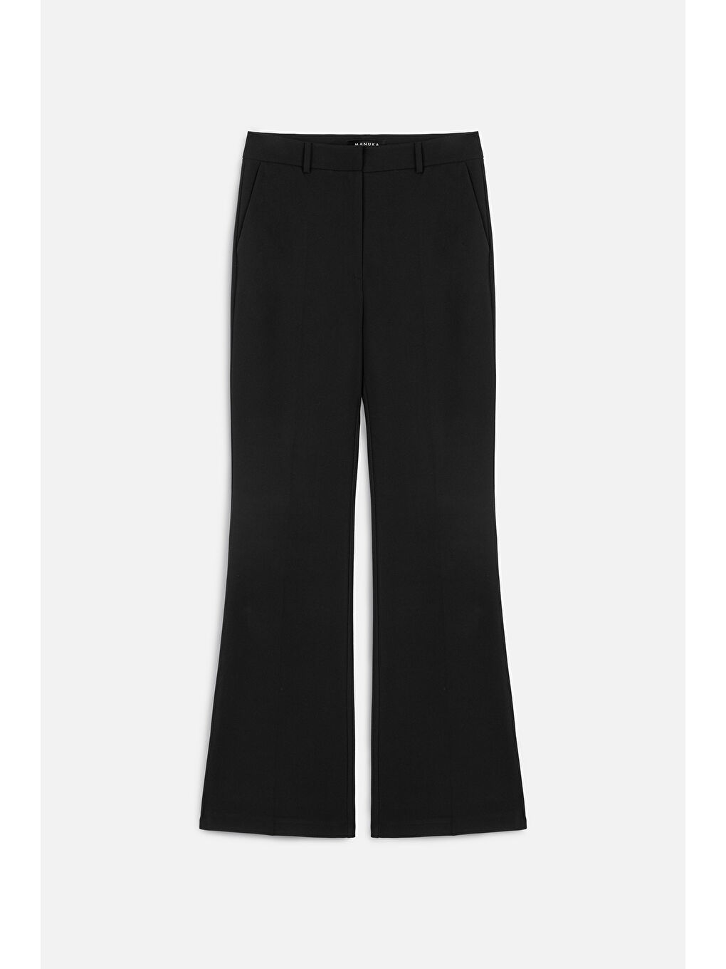 Flare Paça Klasik Pantolon Siyah-1