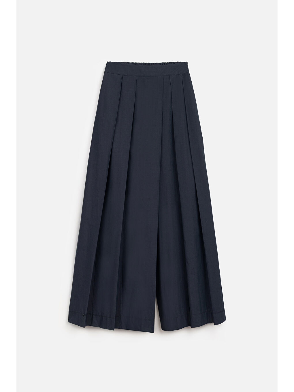 Geniş Pileli Pantolon Lacivert-1