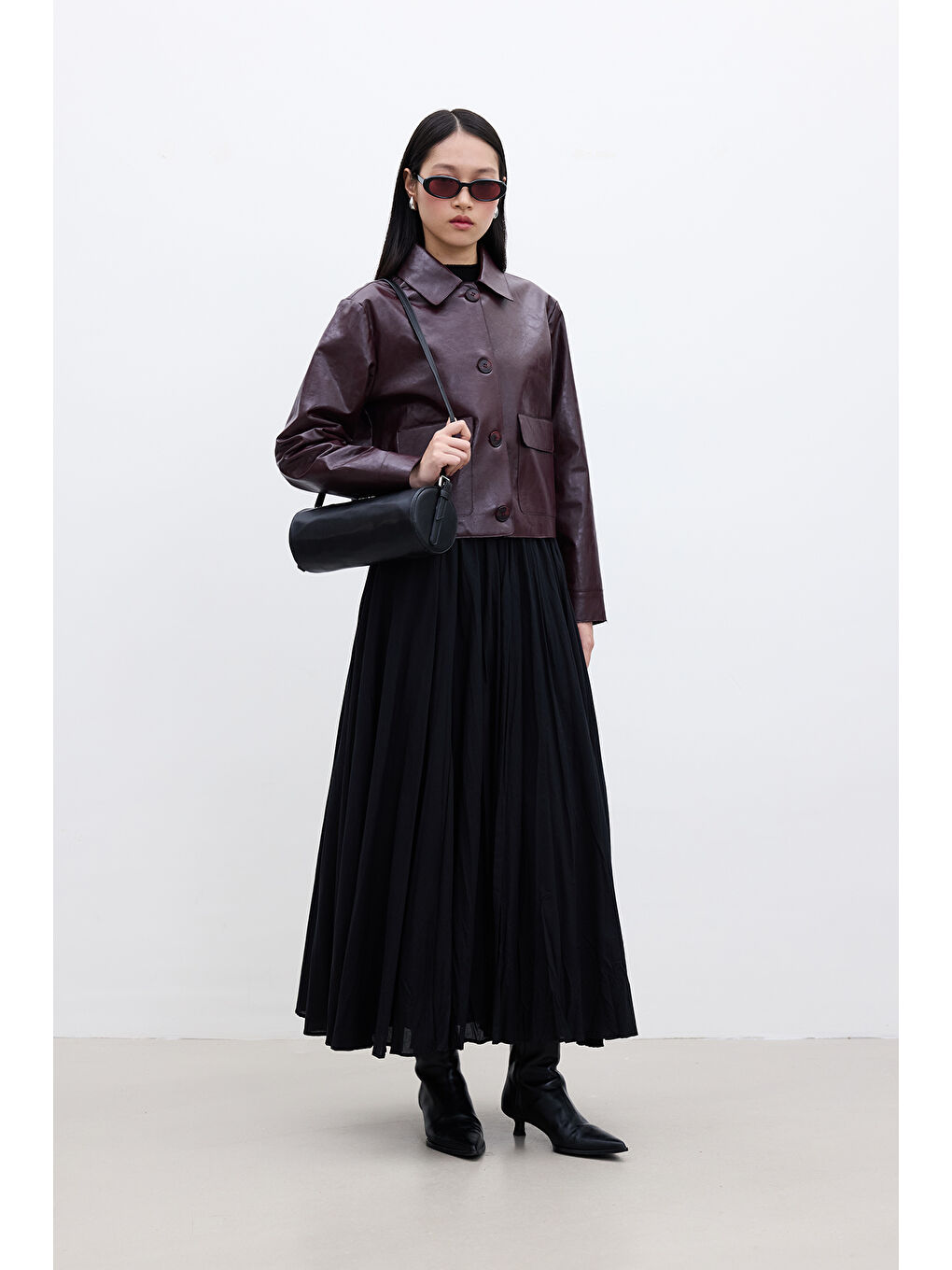 Pılıse Maxı Etek Siyah-2