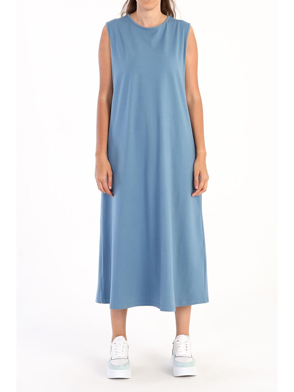 Mavi Kolsuz Basic İçlik Elbise-2